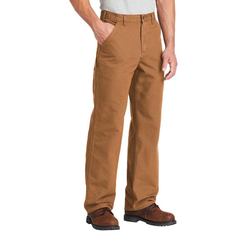 Carhartt Men's Washed Duck Double Front Dungaree (Dark Brown) Men's  Clothing - ShopStyle Pants