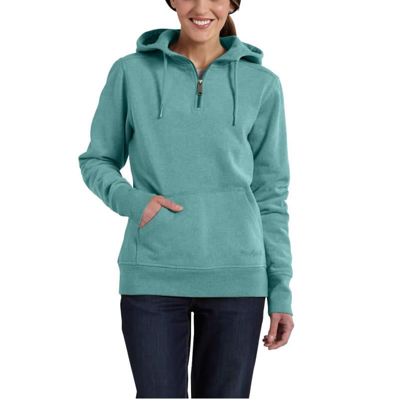 carhartt women's quarter zip sweatshirt