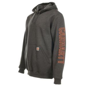 Loose Fit Midweight Graphic Block Logo Sleeve Hooded Sweatshirt_image