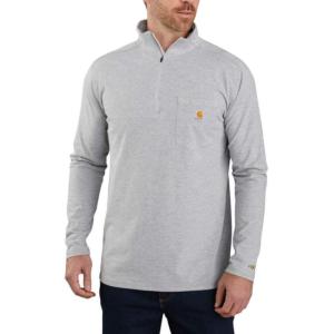 FORCE Relaxed Fit Quarter-Zip Mock-Neck Long Sleeve Pocket T-Shirt_image