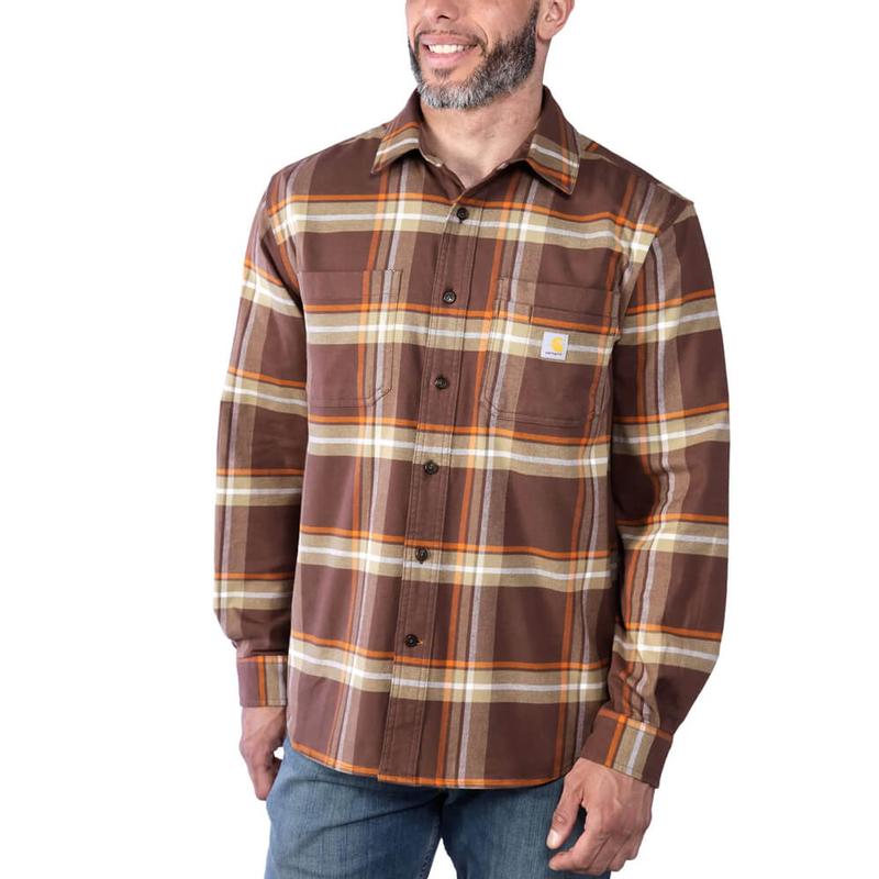 Rugged Flex® Relaxed Fit Midweight Flannel Long-Sleeve Plaid Shirt 105945