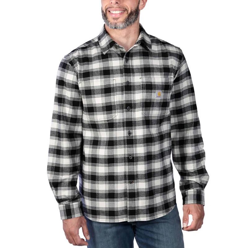 Rugged Flex® Relaxed Fit Midweight Flannel Long-Sleeve Plaid Shirt 105945