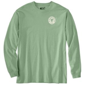 Loose Fit Heavyweight Long Sleeve Shamrock Graphic T-Shirt_image