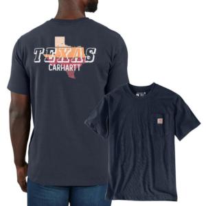 Relaxed Fit Heavyweight Short Sleeve Texas Graphic Pocket T-Shirt_image