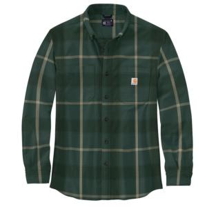 Rugged Flex® Relaxed Fit Midweight Flannel Plaid Shirt_image