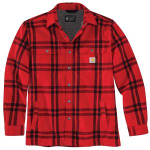 Relaxed Fit Sherpa Lined Flannel Shirt Jac_image