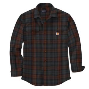 Loose Fit Heavyweight Flannel Plaid Shirt_image