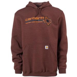 Relaxed Fit Midweight Texas Graphic Hooded Sweatshirt_image