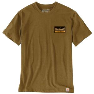 Relaxed Fit Lightweight Short Sleeve Script Logo Patch T-Shirt_image