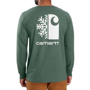 Relaxed Fit Heavyweight Long Sleeve Snowflake Graphic T-Shirt_image