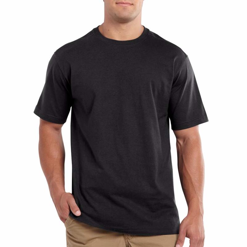Carhartt Men's Workwear Plain Black T-Shirt - Factory 2nds 500013irr