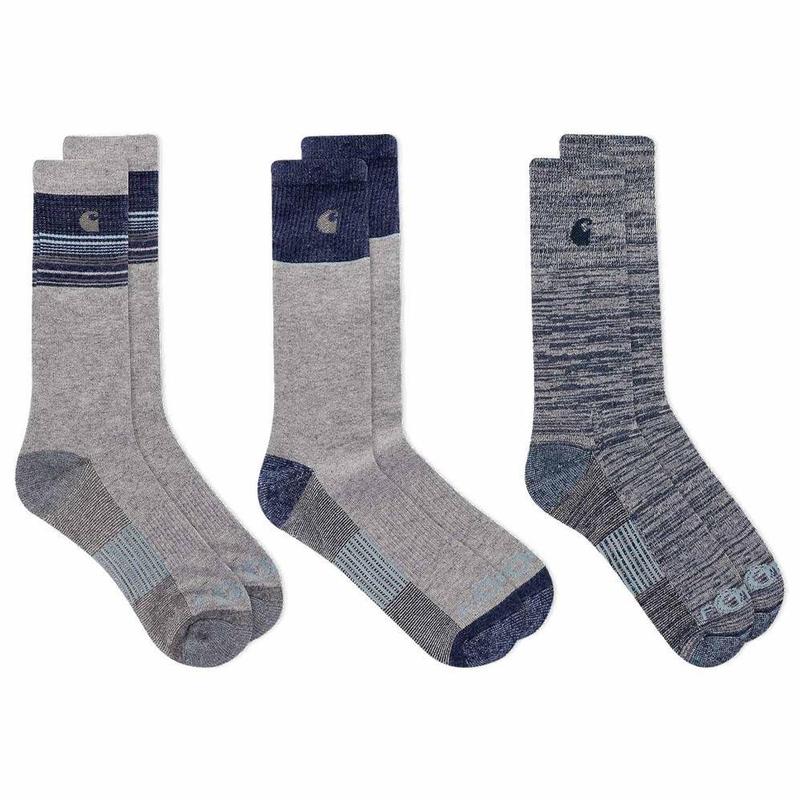 Carhartt Men's FORCE® Merino Wool Crew Sock (3-Pack) A0107-3