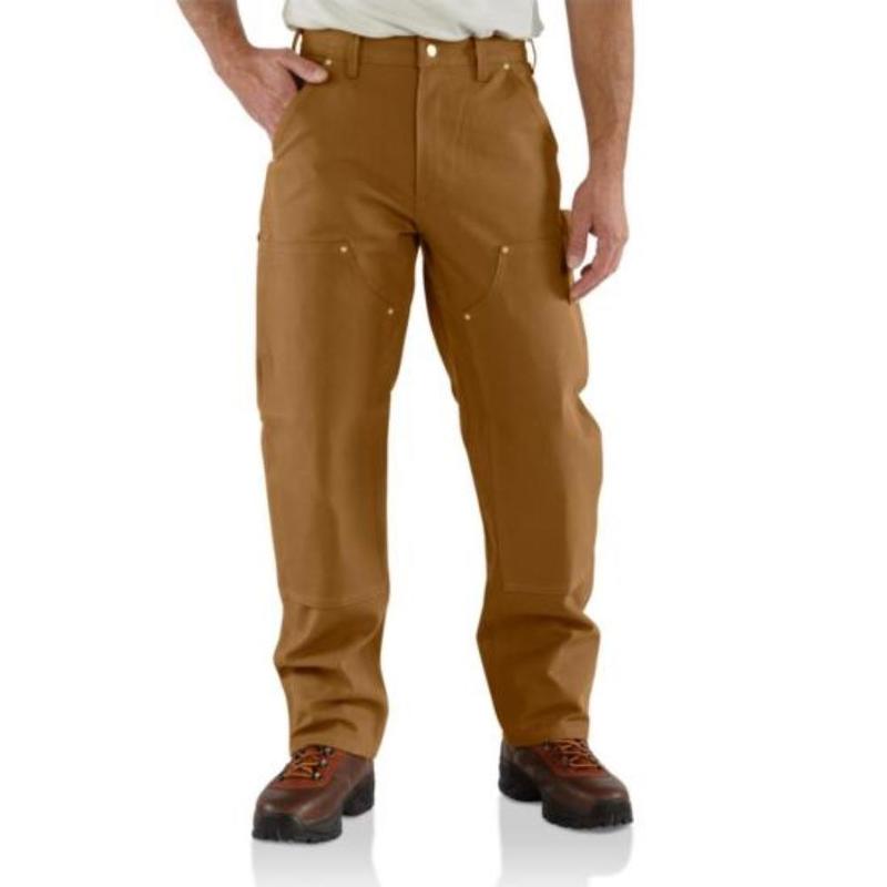 Carhartt Pants Mens 32x34 Double Knee Made in USA Tan Loose Original Fit  Ripped
