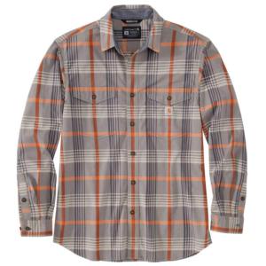 Rugged Flex Relaxed Fit Lightweight Plaid Flannel Shirt_image