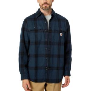 Loose Fit Heavyweight Plaid Flannel Shirt_image