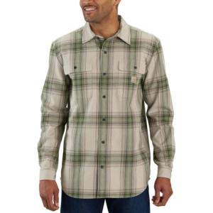 Loose Fit Heavyweight Plaid Flannel Shirt_image