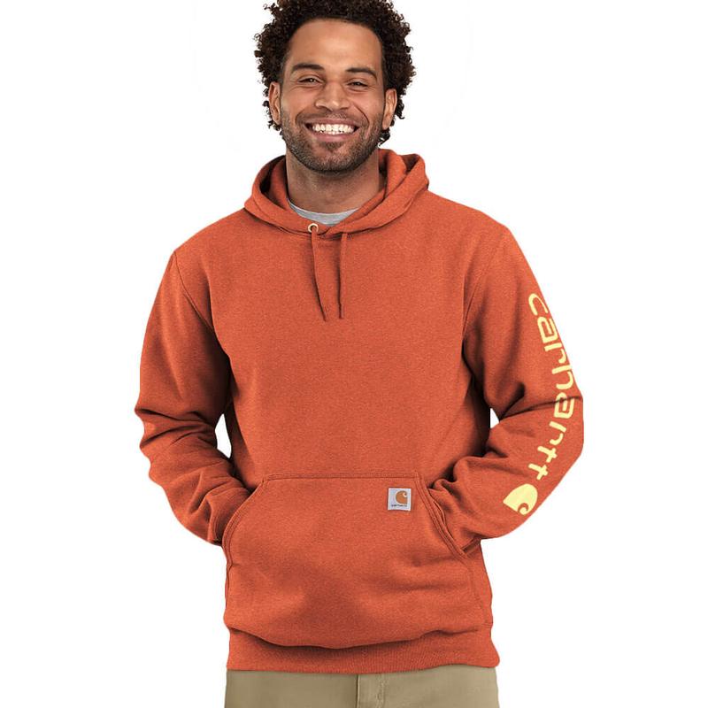 Loose Fit Midweight Graphic Arm Logo Hooded Sweatshirt COK288