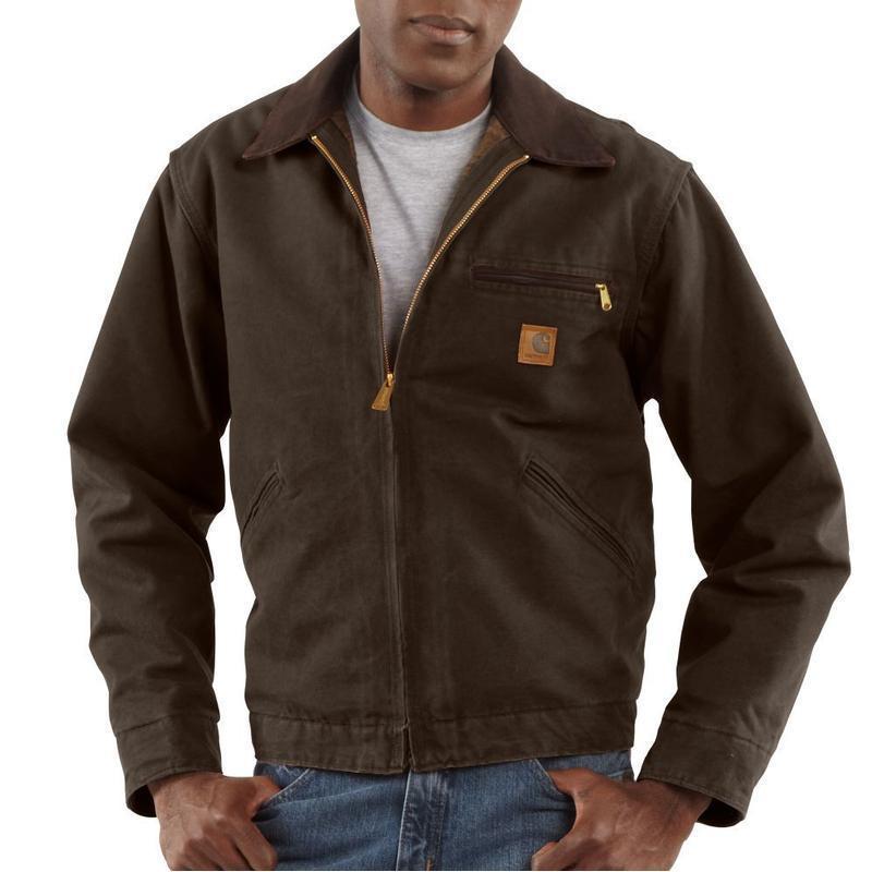 Carhartt Men's Sandstone Duck Detroit Jackets - Blanket Lined J97