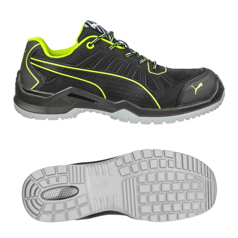 puma safety shoes green