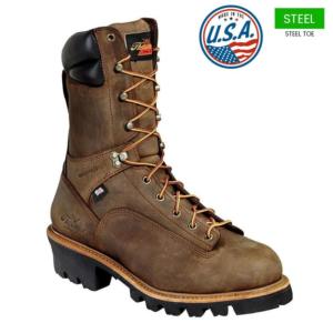 lace to toe logger boots