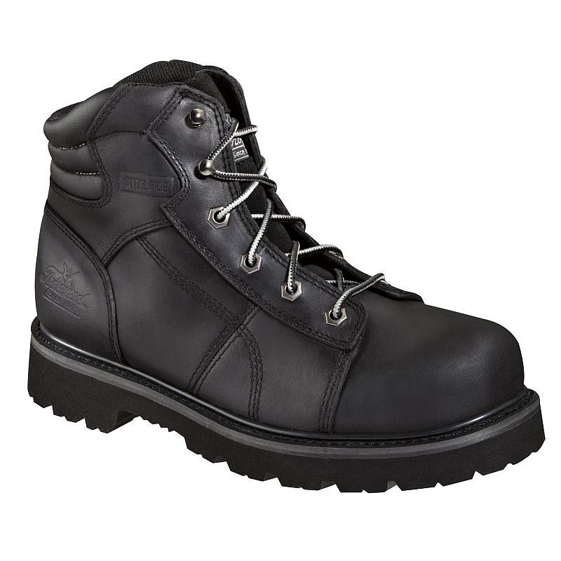 Thorogood Men's 6 in. Black Lace-to-Toe Semi-Oblique Steel Toe 804-6450