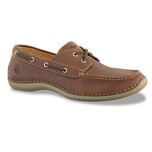 Timberland Men's Annapolis 2-Eye Moc Toe Brown Oiled Shoe 74017