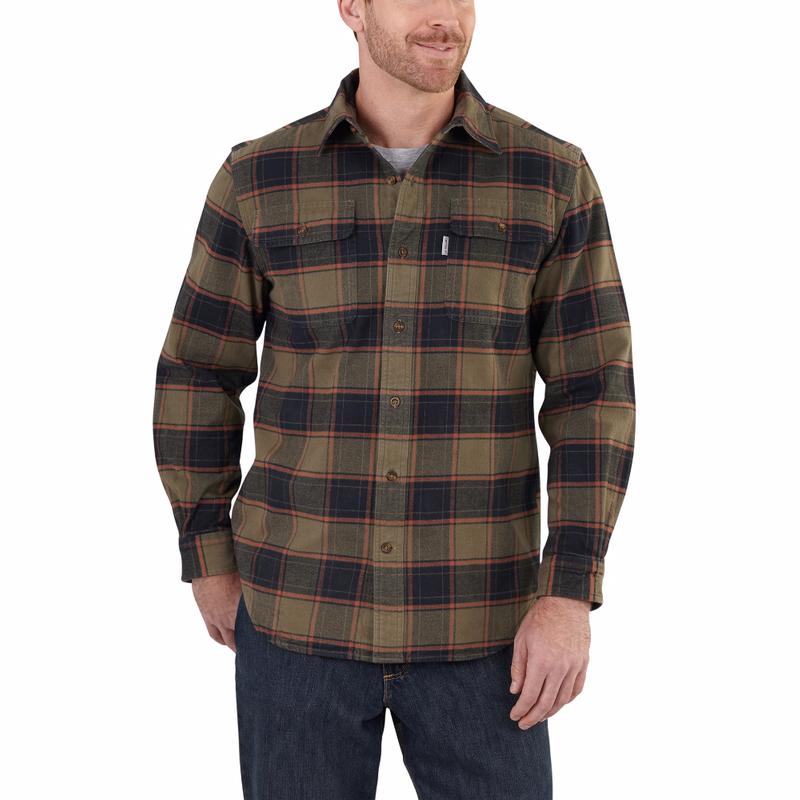 Carhartt Men's Hubbard Plaid Long-Sleeve Shirt - Irregular 102215irr