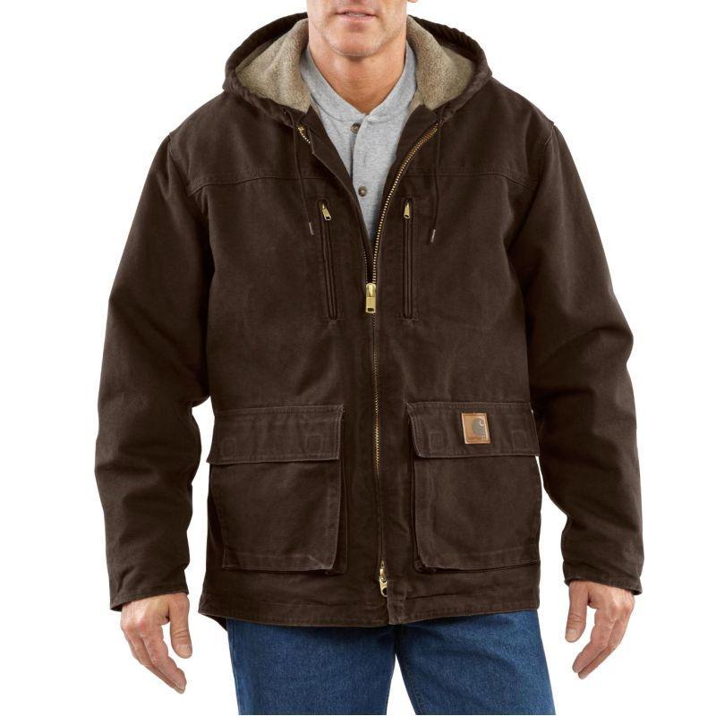 Carhartt Men's Sandstone Jackson Coat-Sherpa Lined C95