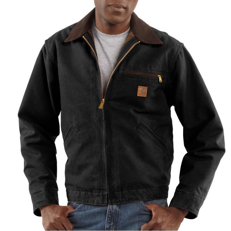 Carhartt Men's Sandstone Duck Detroit Jackets - Blanket Lined J97