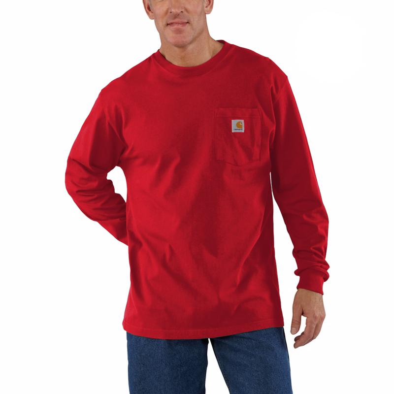 red carhart t shirt